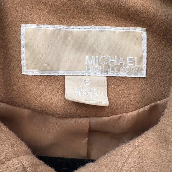 XS Brown Camel Tan Michael Kors Zipper Coat - Picture 2 of 7
